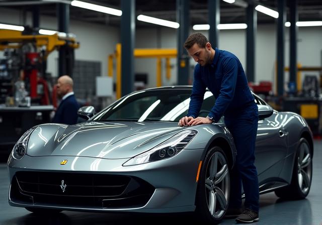 Team Calligrova al lavoro su una carrozzeria premium